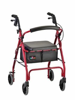 NOVA 4-Wheel Rollator Walker with Seat