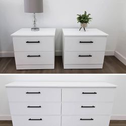 Dresser And 2 Nightstands - Cómoda Y 2 Mesitas De Noche 