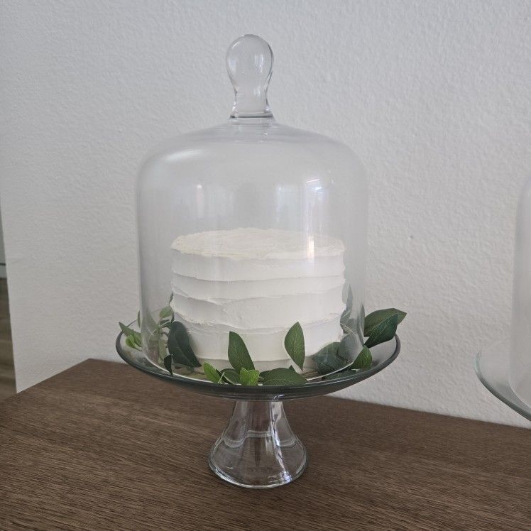 Full Glass Cake Stand Set Of 2