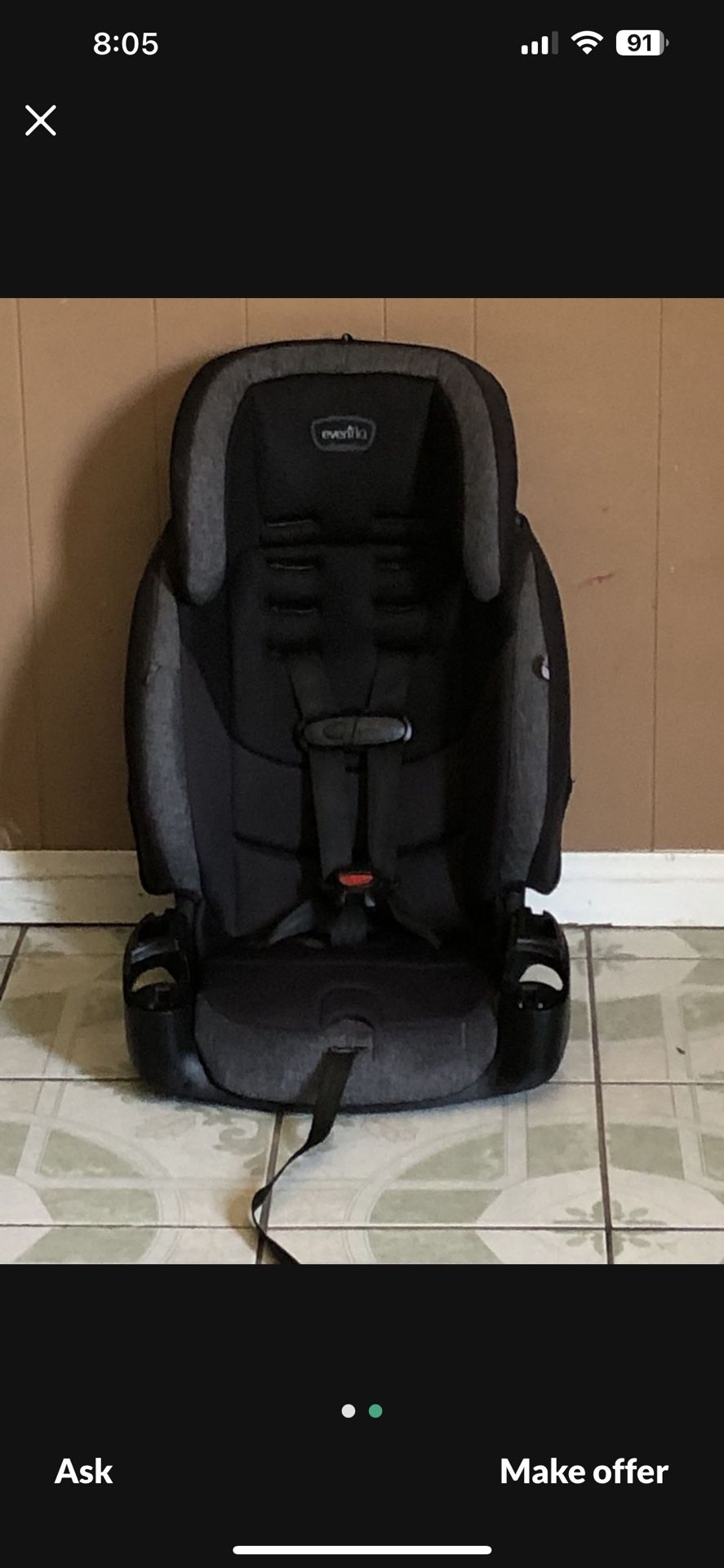 EVENFLO MAESTRO CAR SEAT 2 IN 1 BOOSTER!!!!