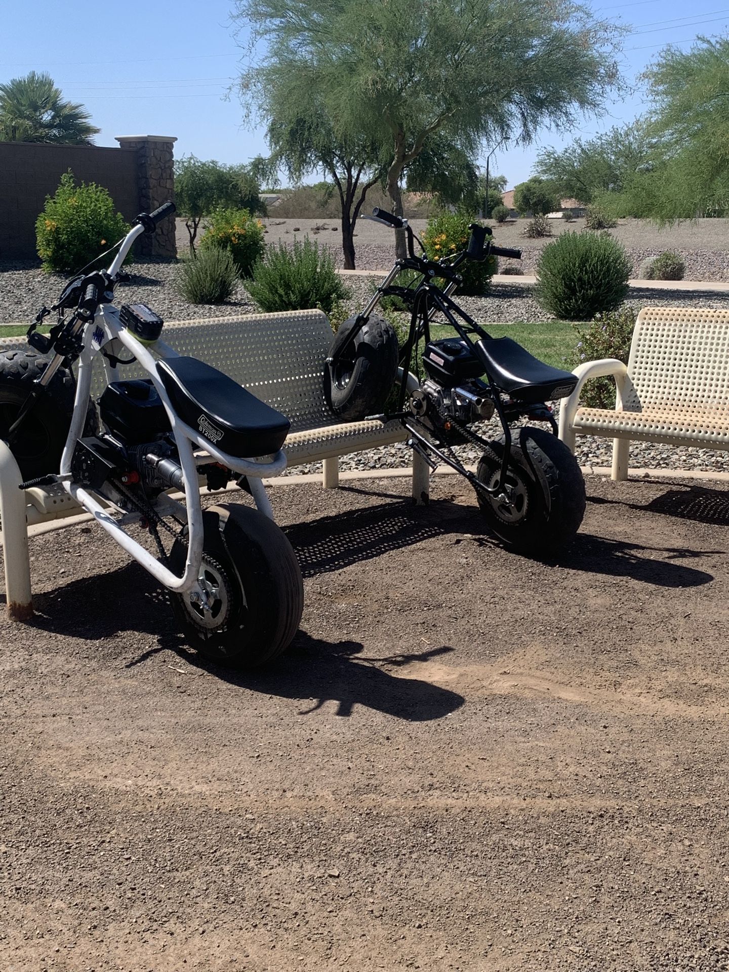 Coleman Mini Bike Upgraded ( The One On The Right)