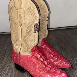 El General Crocodile Print Boots