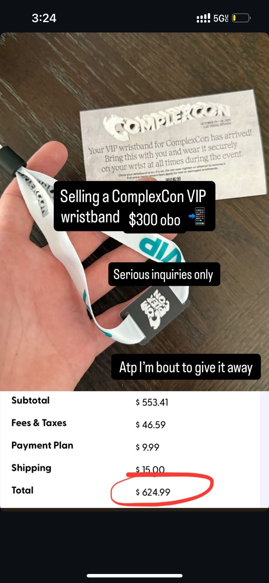 VIP Complex Con Tickets