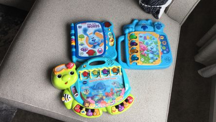 Vtech& Leap frog Learnimg 9x12” light and sound. Clean non smoking home. All 3 for $25.00.