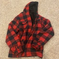 Flannel Jacket Soft Inside Mens Size Small