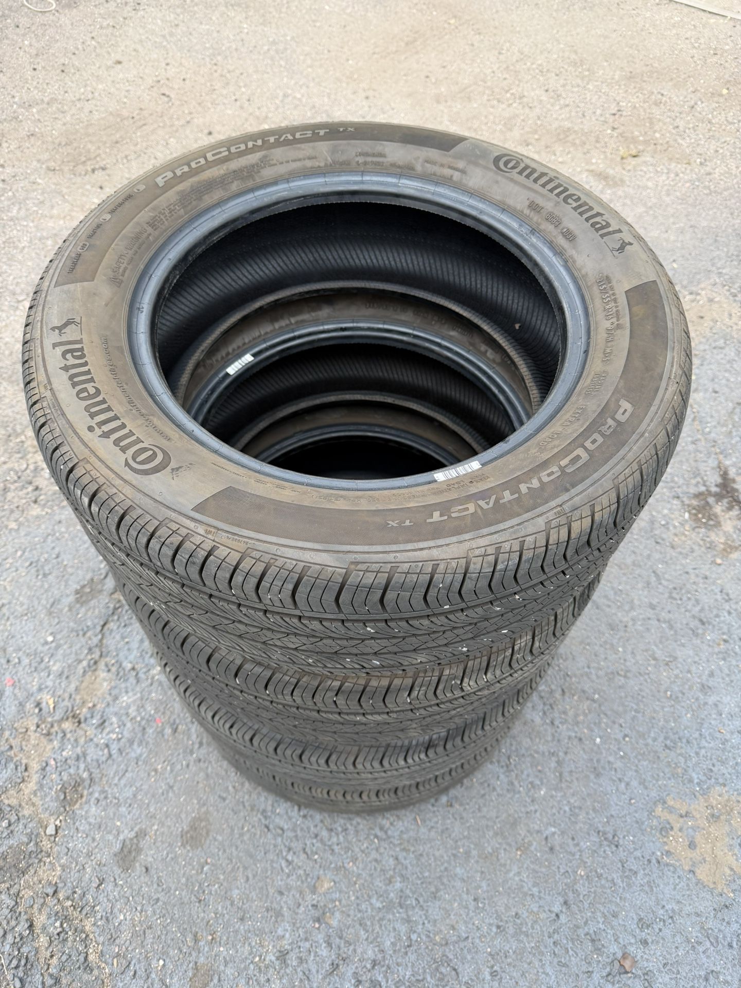 Used Set Of Continental Tires Size 215/55/16