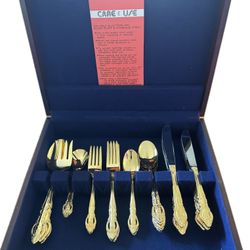 24k Gold Electroplate Silver Plate & Stainless Steel 