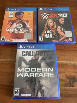 New sealed 3 games for PS4