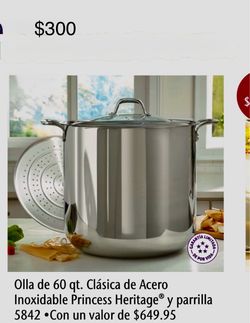 Princess Heritage 60 Qt Stainless Steel Stock Pot