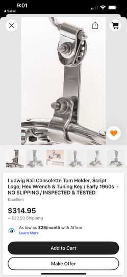 Ludwig Vintage Consolette  1960