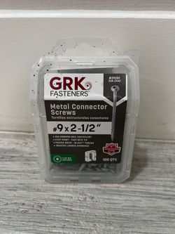 GRK Fasteners #9 x 2-1/2 in. Silver Metal Connector Torx Drive Washer Head Wood Deck Screw (100-Pack)