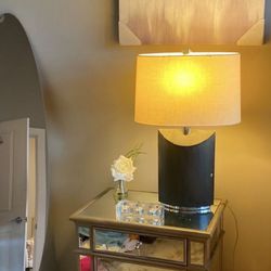 2 Danes- Set Of 2 Modern Dimmer Heavy Wood Lamps 