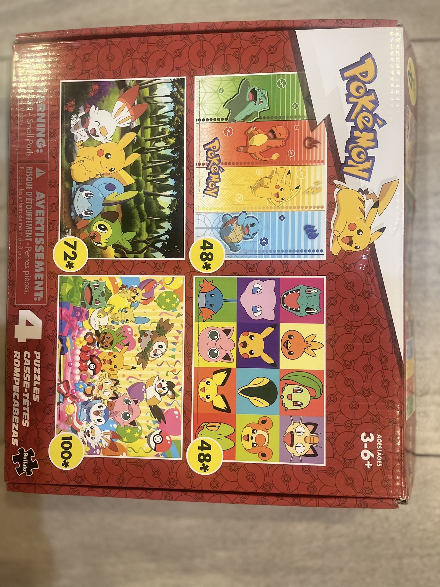 Pokemon - 4 X 1 Kids Multipack - Kids Pokemon Multipack - Multi Piece Jigsaw Puzzle for Adults -Challenging Puzzle Perfect for Game Nights - Finished