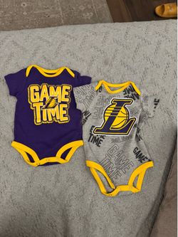 NBA Los Angeles Lakers Baby Bodysuit Set 0-3 Months