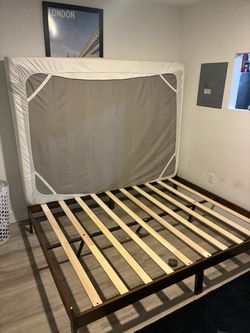 Queen mattress and frame