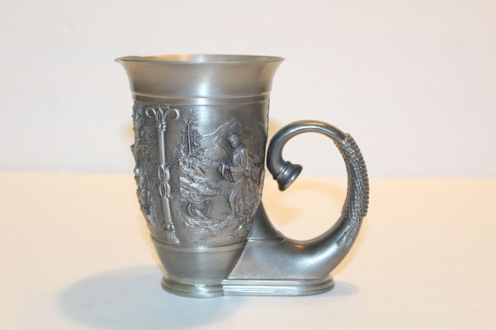 Vintage SKS Zinn Made In Germany Pewter Shot Glass 5”