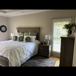 King size bedspread and two shams in white