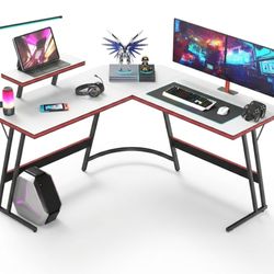 Carbon Fiber Gaming Desk - GD029 white
