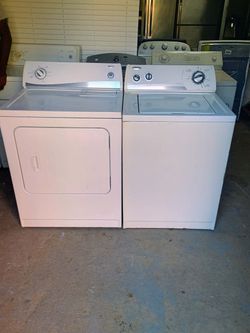 Amana crisp white washer and dryer set