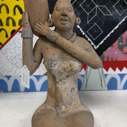 Terra cotta Pre Colombian Mexican Pottery, 11.5”h