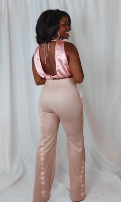 Aria | Small Pink Tie-back Sleeveless Crop Top