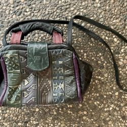 Vintage 1980s Hala Brand Aztec Crossbody Purse 