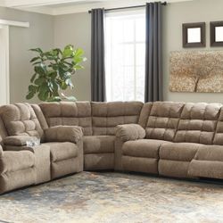 Workhorse Cocoa Reclining Sectional

