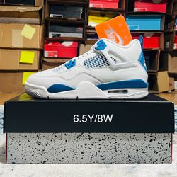 Air Jordan 4 Retro GS ‘Military Blue’ Size 6.5Y/8W HF4281-141 *NOT TRADING*