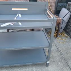 Gray Baby Changing Table
