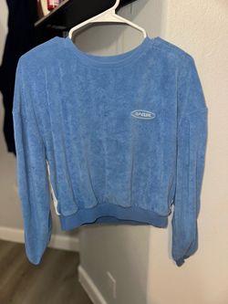 Rip Curl Blue Terry Cloth Crewneck Sweatshirt