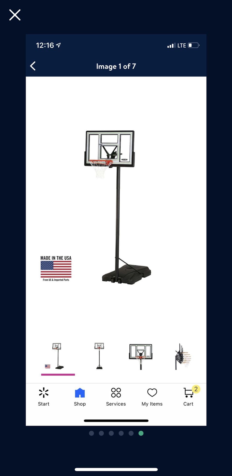 Basketball Hoop Lifetime 46”