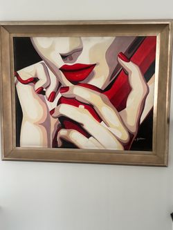 Framed Pop Art Woman Canvas Print
