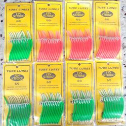 8 Packs Fin Strike Tube Lures 6/0 - Fishing Lures - NOS - Discontinued