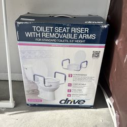 Toilet Seat riser With Removable Arms