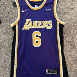 LeBron James #6 Los Angeles Lakers Basketball Jerseys Stitched Purple