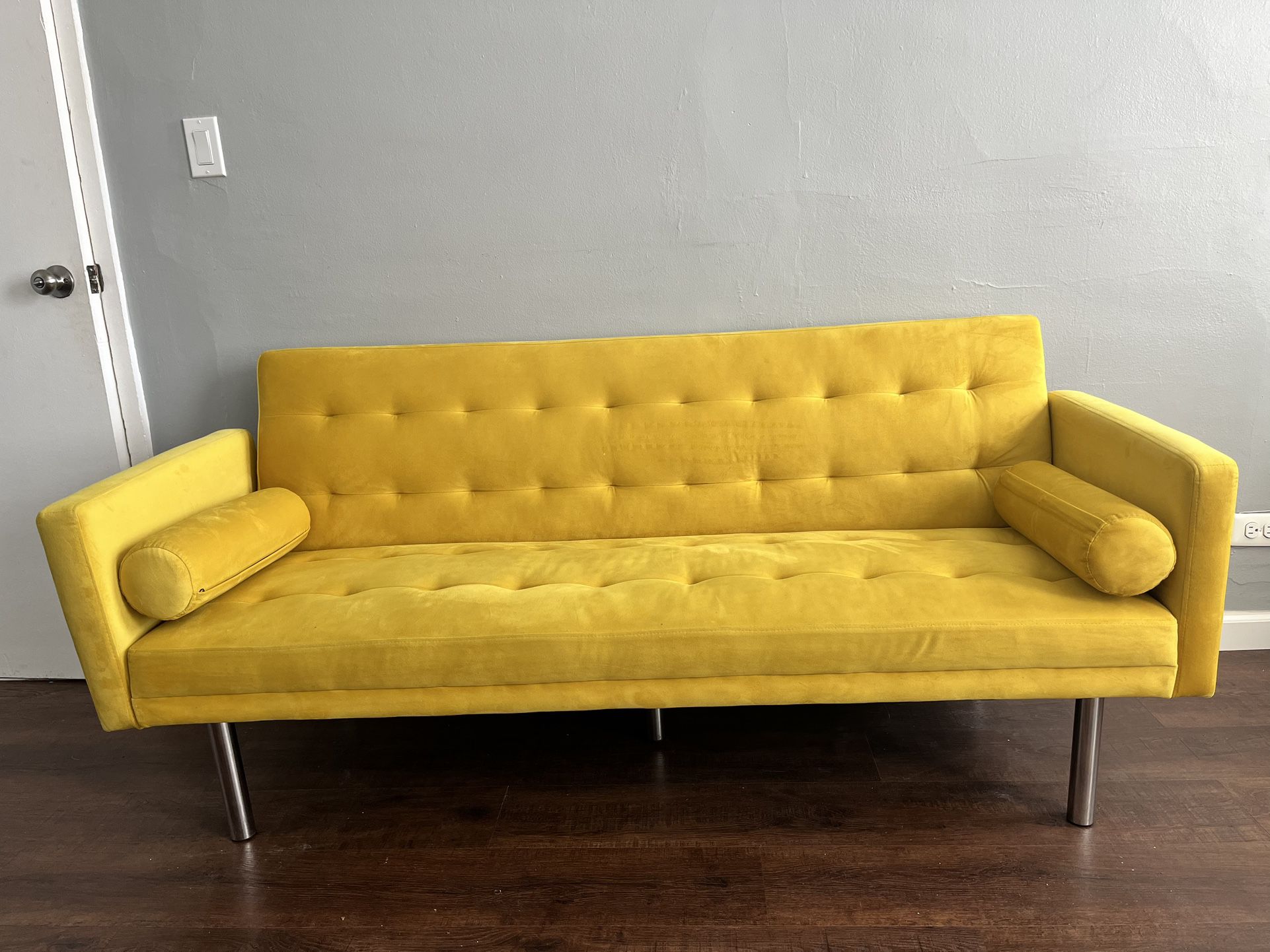 Yellow Fold Out Couch