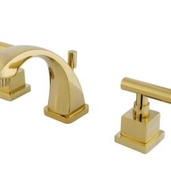Kingston Brass KS4942CQL Claremont Mini Widespread Lavatory Faucet with Brass Po