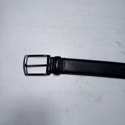 Black Leather Dress Belt