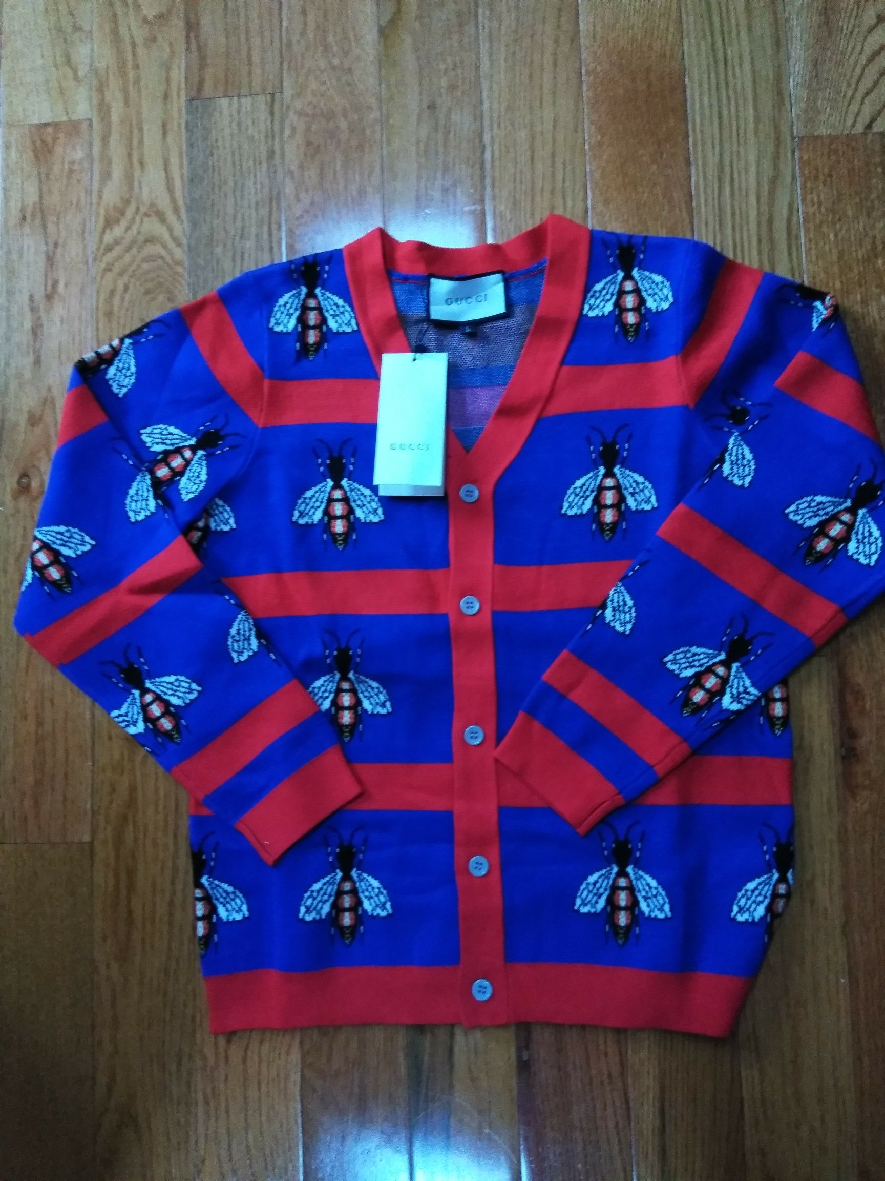 Gucci Bee Heavy Polyester/Wool Sweater size S