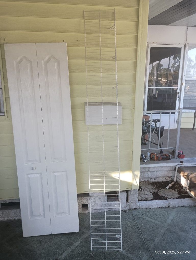 12" Wide X 94" Long Wire Shelf w/ Hanger Rail
