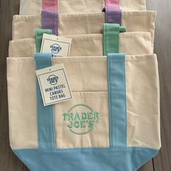 New Trader Joe pastel tote bags