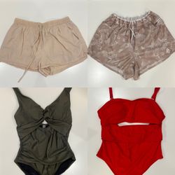 Women's Summer Bundle – Swimwear & Shorts – 4 Pieces