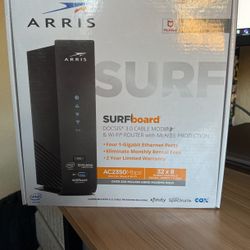 ARRIS - SURFboard DOCSIS 3.0 Cable Modem & AC2350 Wi-Fi Router Combo - Black