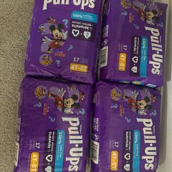Pull-Ups Boys' Potty Training Pants, Size 4T-5T Training Underwear (38-50 lbs), 17 Count
