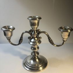 Copy Gorham Weighted Sterling 3 Arm Candle Holder 