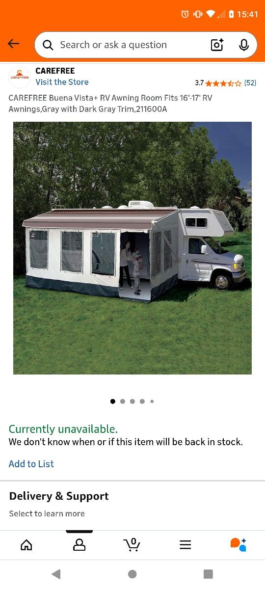 Carefree Buena Vista + RV Awning Room