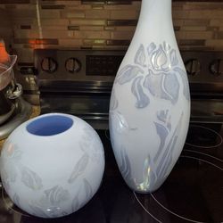 Vintage  Decorative  vases Grayish blue! Will Sell Separately!
