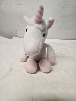 Kinder white and pink unicorn plush toy