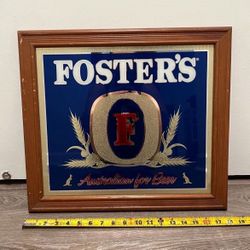 Vintage FOSTER Beer Mirror Frame