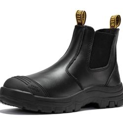 Men's Slip On Work Boots, 6" Steel Toe 